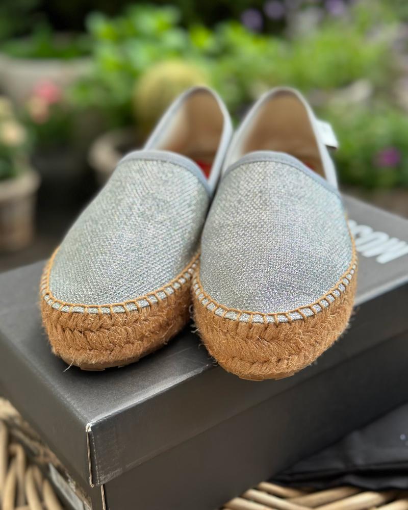 Women's espadrilles Love Moschino silver