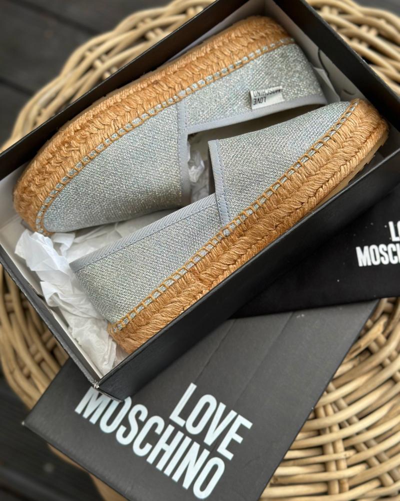 Women's espadrilles Love Moschino silver