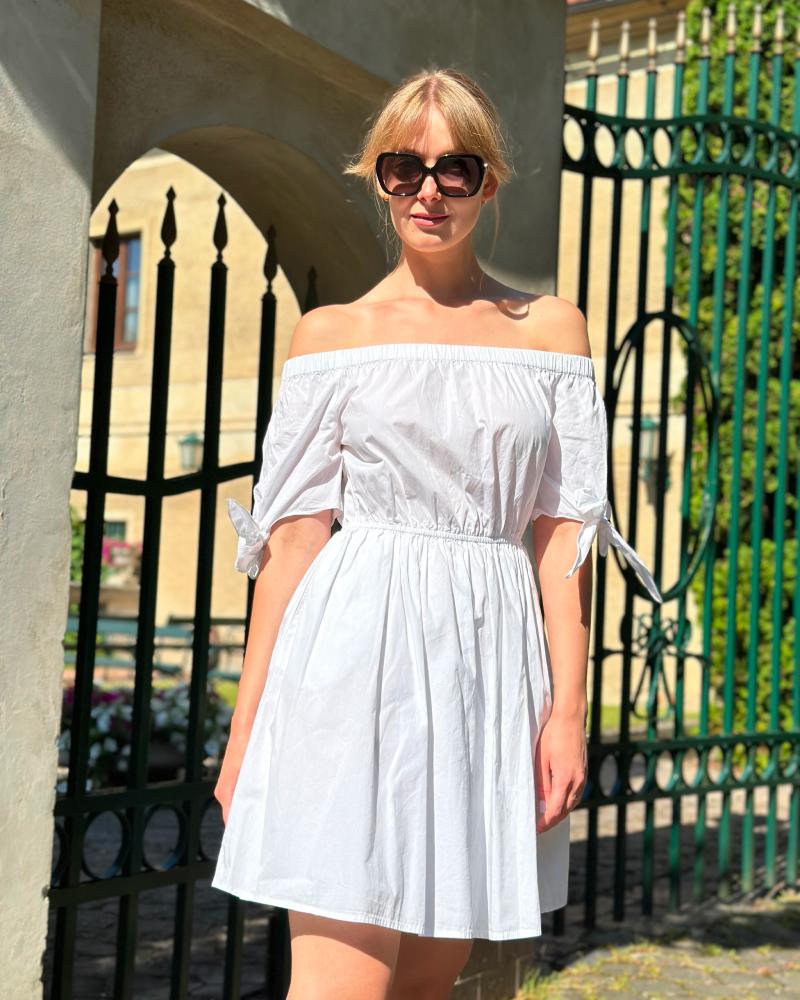 guess white off shoulder dress Women's dress Guess white