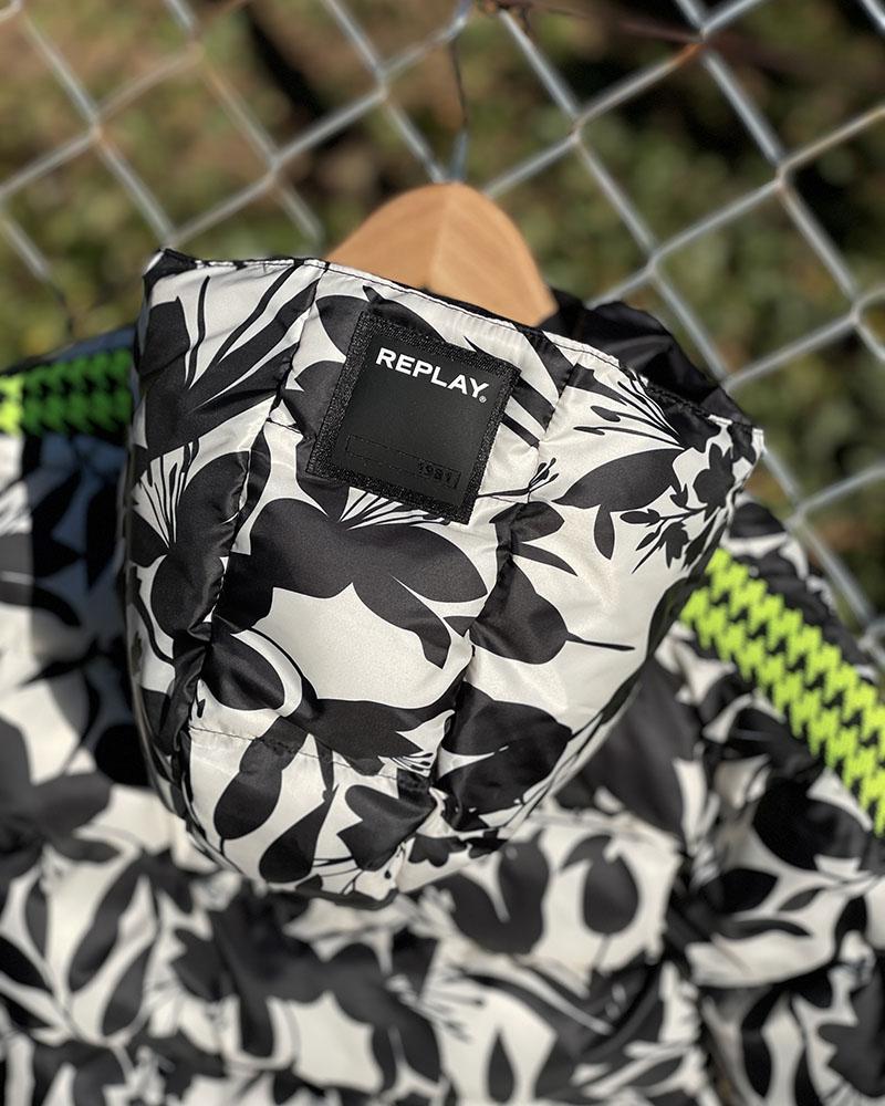 Replay children's jacket with floral pattern