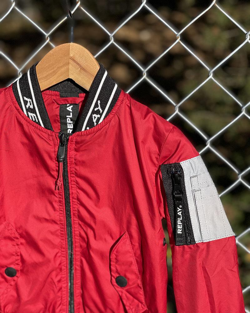 Bunda dětská Replay BOMBER červená