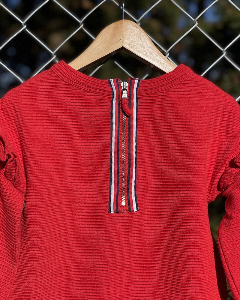 Šaty dětské Tommy Hilfiger červené žebrované