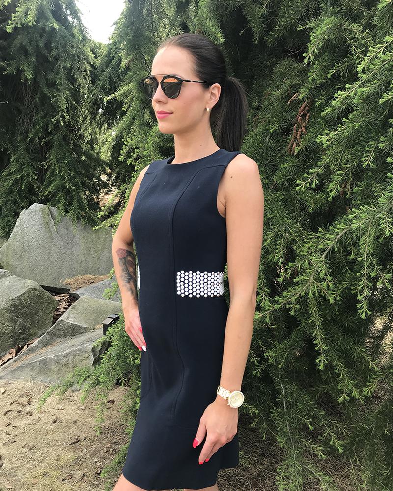Women's dress Michael Kors dark blue with prints