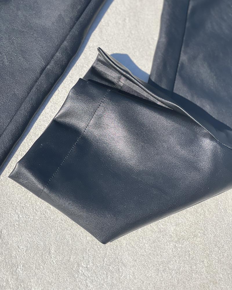 Pinko women's black leather pants