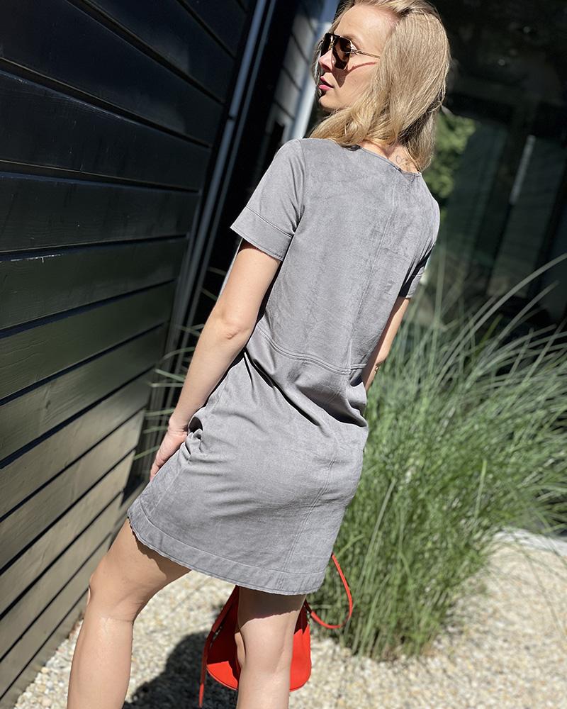 Women's dress Marella SPORT gray suede