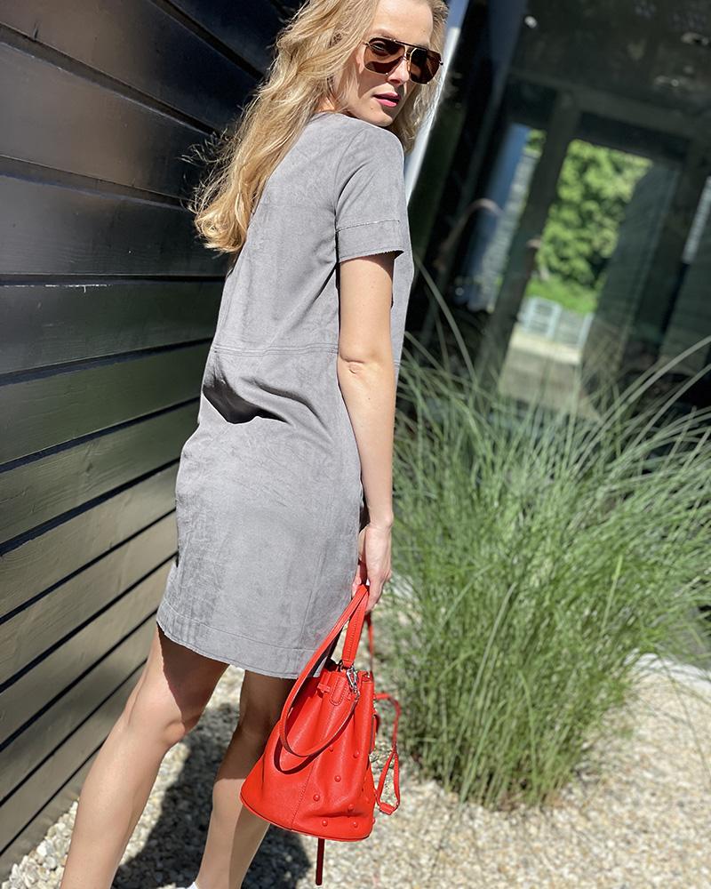 Women's dress Marella SPORT gray suede