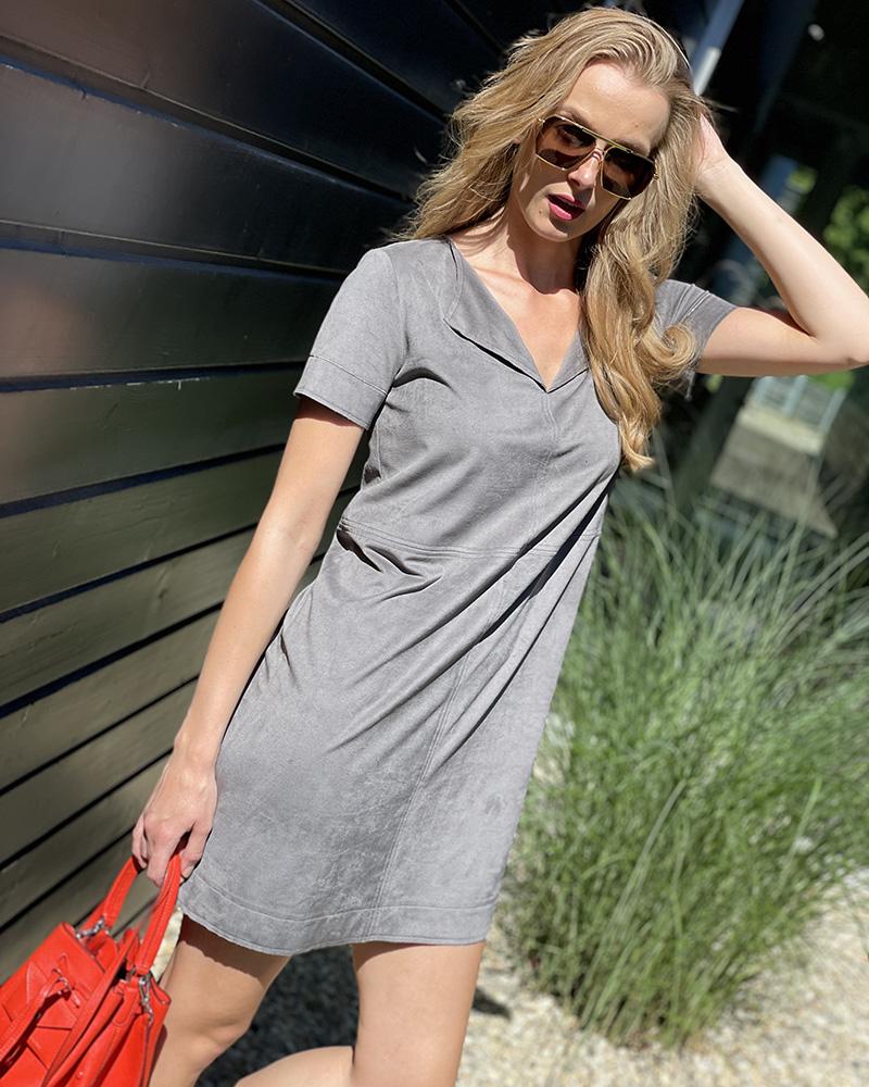 Women's dress Marella SPORT gray suede