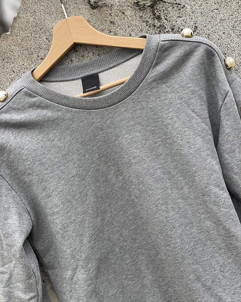 Mikina dámská Pinko FERONIA MAGLIA šedá