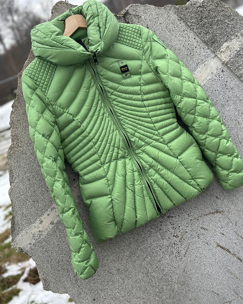Women's jacket Blauer green with collar