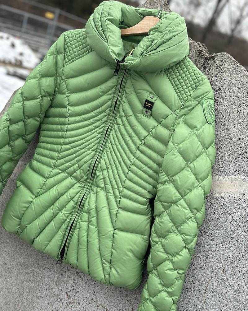 Women's jacket Blauer green with collar