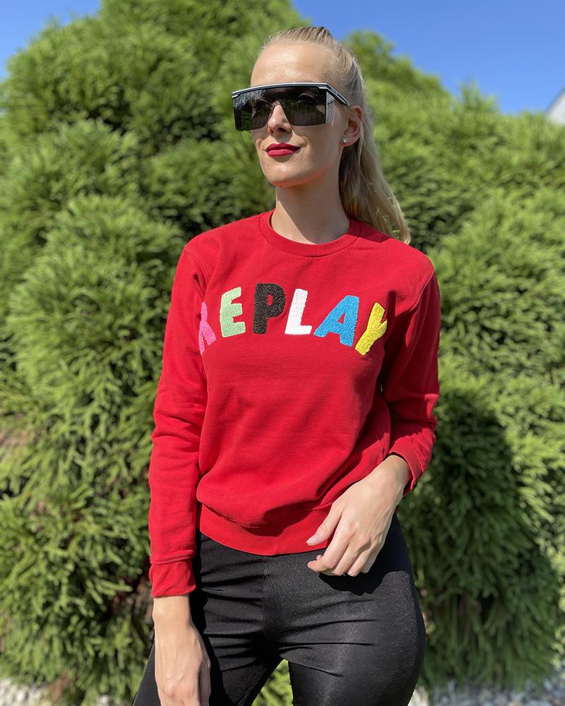 Women's sweatshirt Replay with a colorful inscription