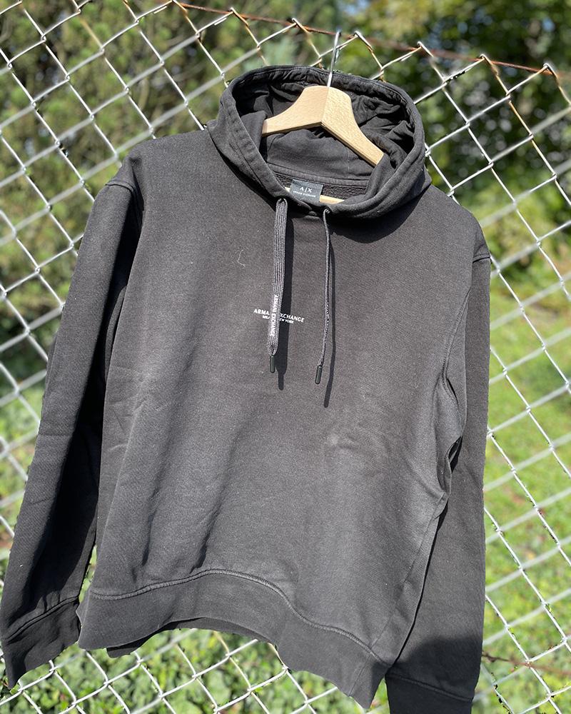 Armani Exchange men's sweatshirt black with hood