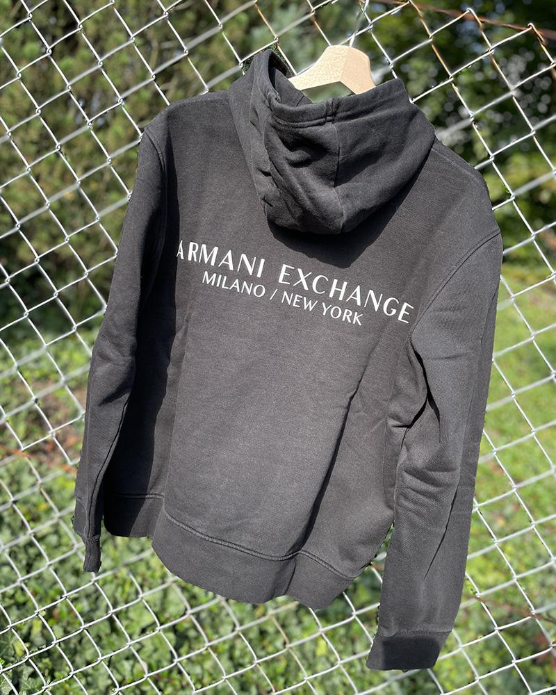 Armani Exchange men's sweatshirt black with hood