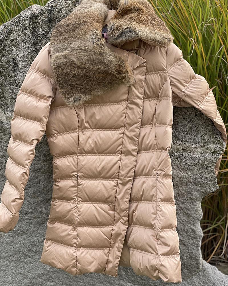 Kabát dámský Emporio Armani zlatý