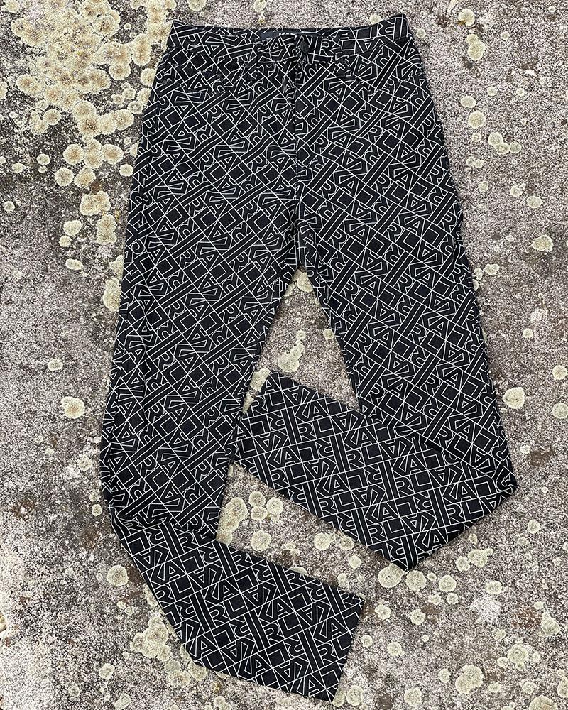 Kalhoty dámské Karl Lagerfeld ATHLEISURE LOGO černé