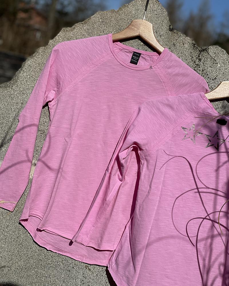 Triko dětské Replay BASIC růžové