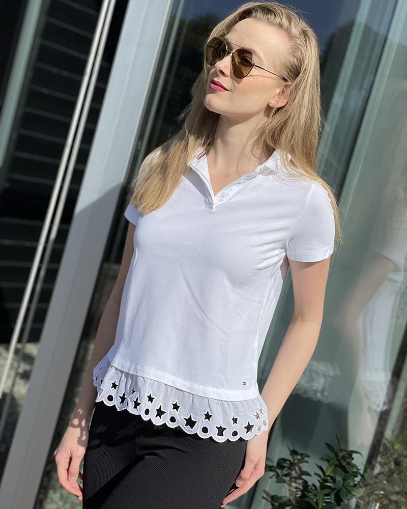 Polo triko dámské Tommy Hilfiger bílé