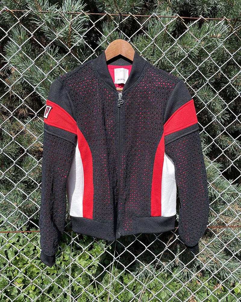 Pinko women's jacket black with lettering