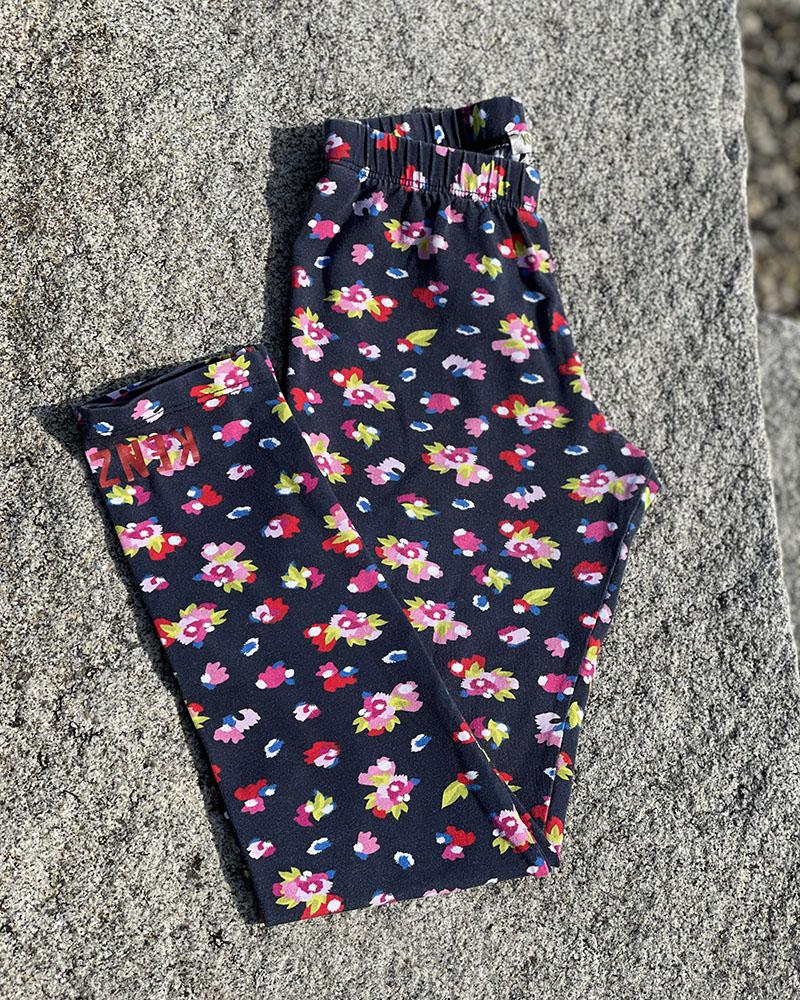 Children's leggings Kenzo blue with flowers