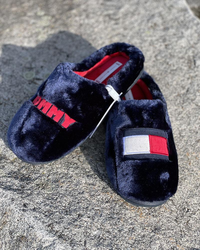 Papuče dámské Tommy Hilfiger plyšové modré