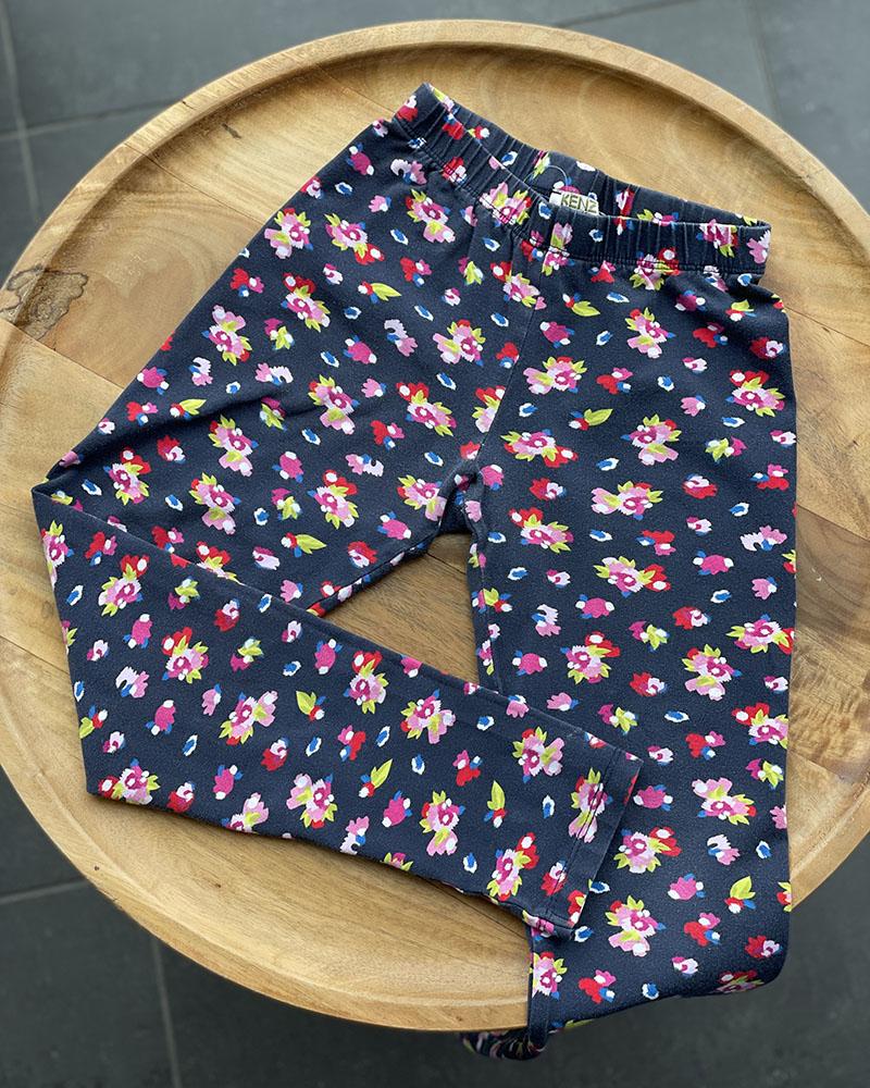 Children's leggings Kenzo blue with flowers