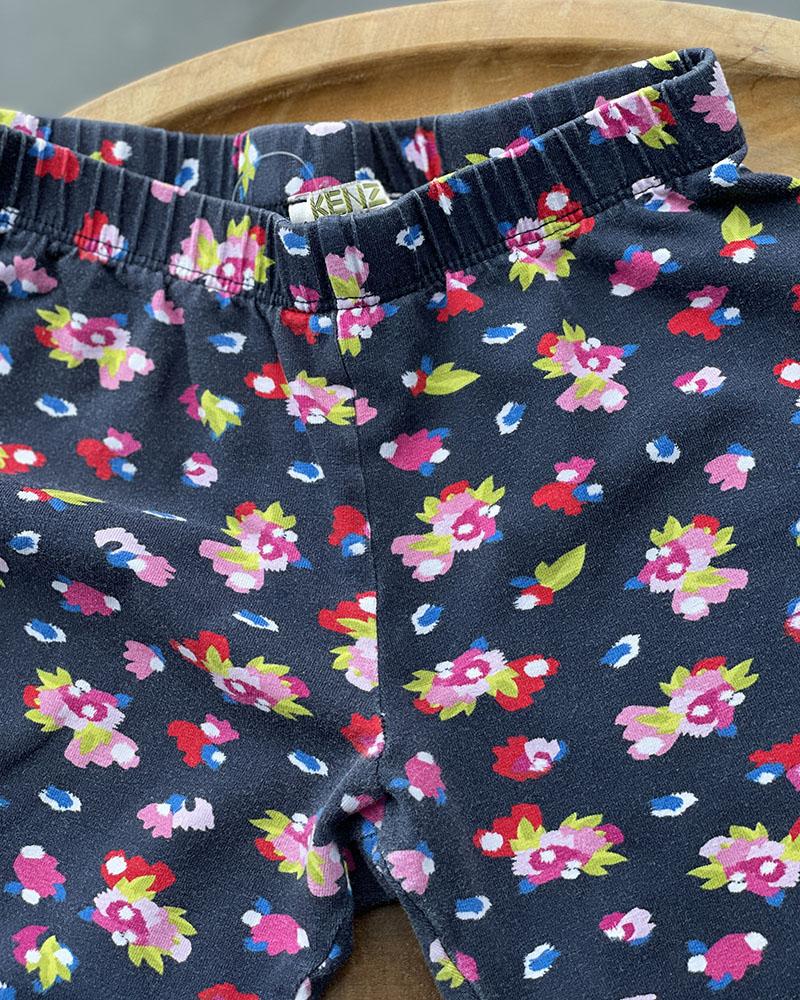 Children's leggings Kenzo blue with flowers