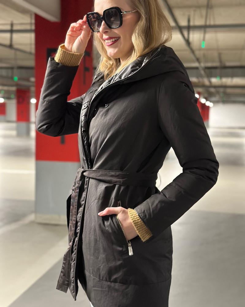 Bunda dámská Massimo Dutti hnědá