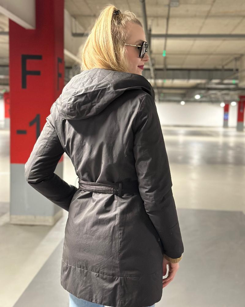 Bunda dámská Massimo Dutti hnědá