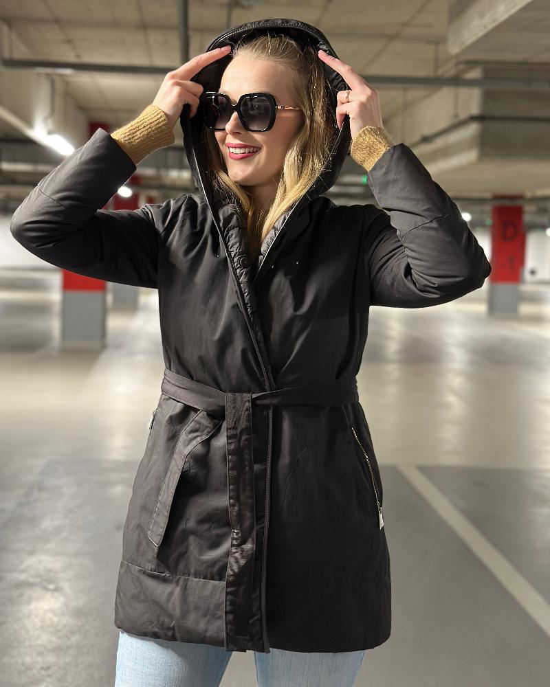 Bunda dámská Massimo Dutti hnědá