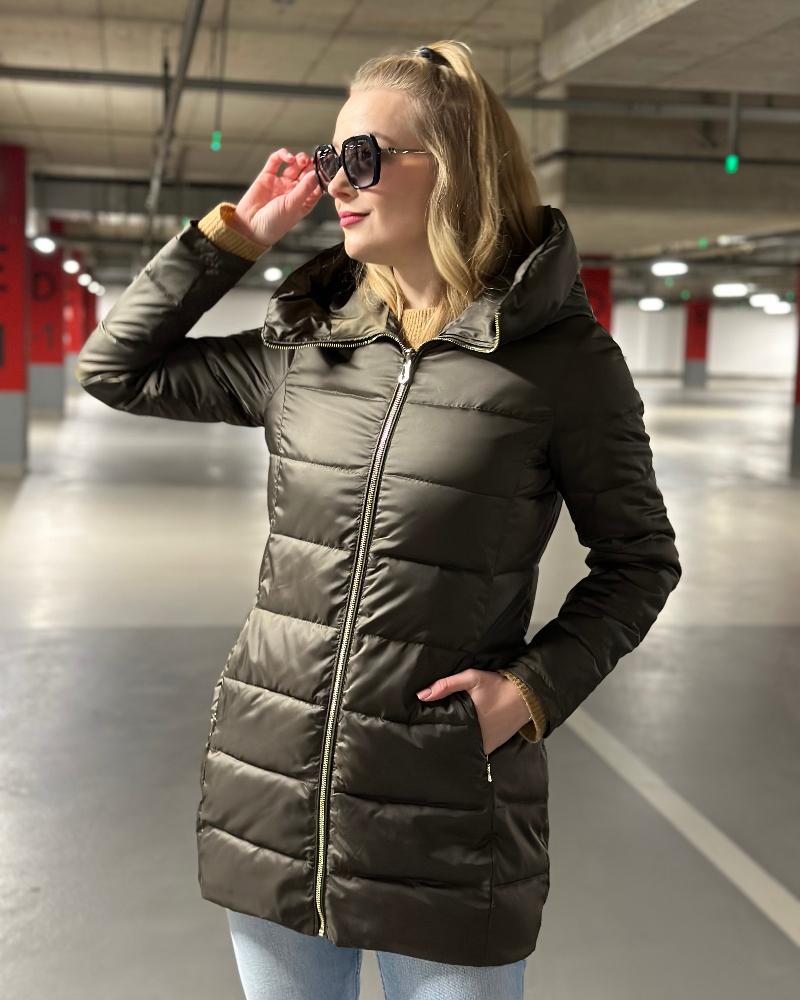 Bunda dámská Massimo Dutti zelená