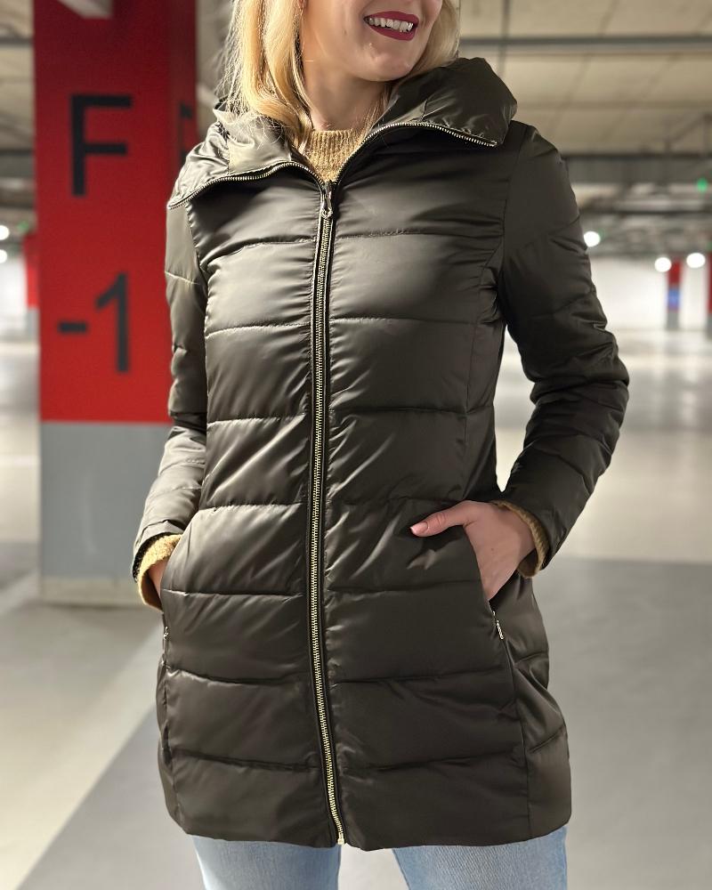 Bunda dámská Massimo Dutti zelená