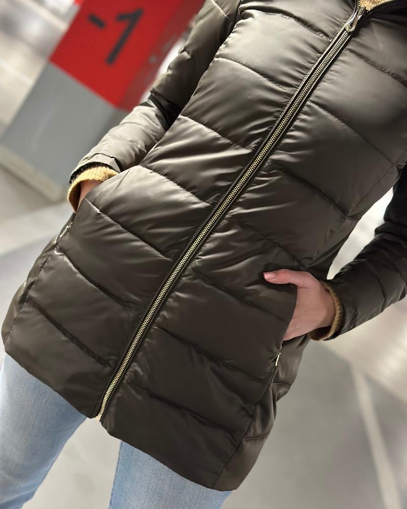 Bunda dámská Massimo Dutti zelená