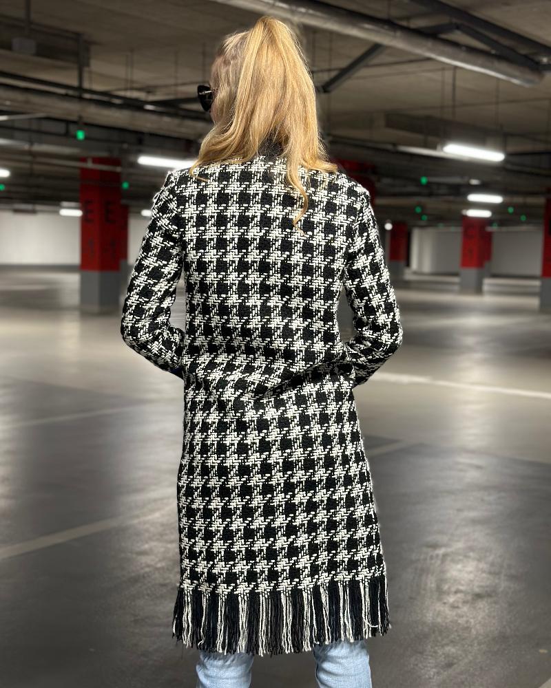 Pinko women's coat black and white
