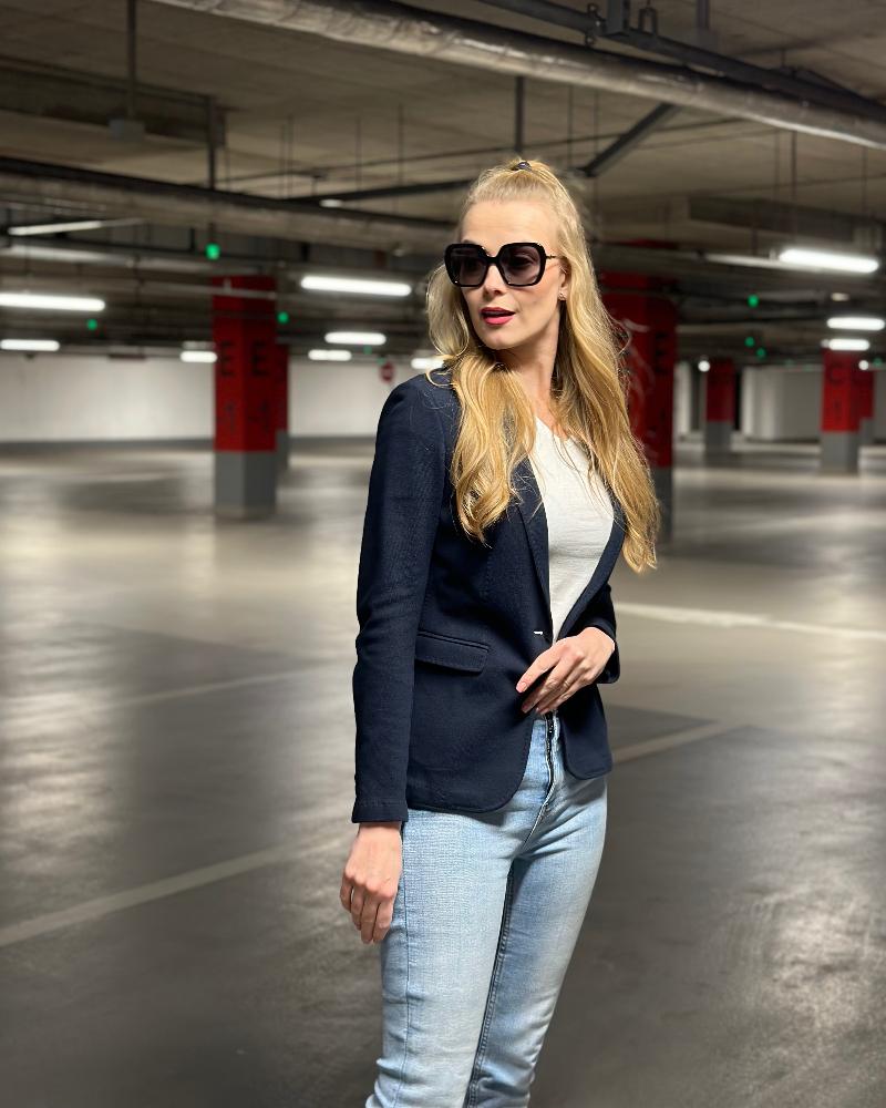 Sako dámské Massimo Dutti tmavě modré