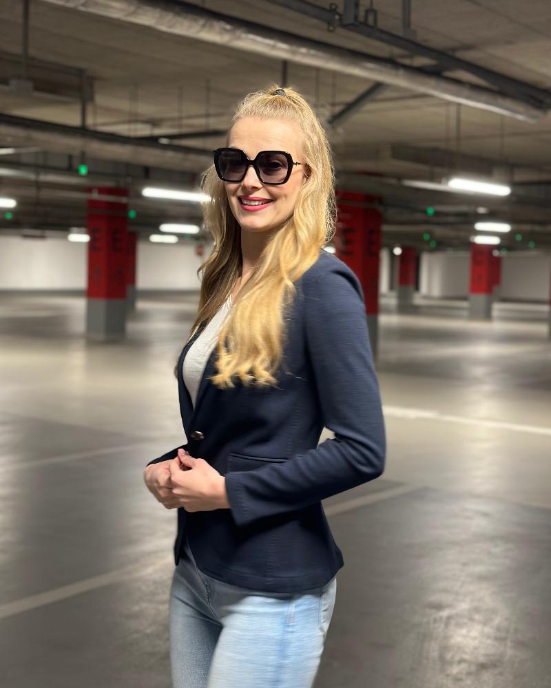 Sako dámské Massimo Dutti tmavě modré