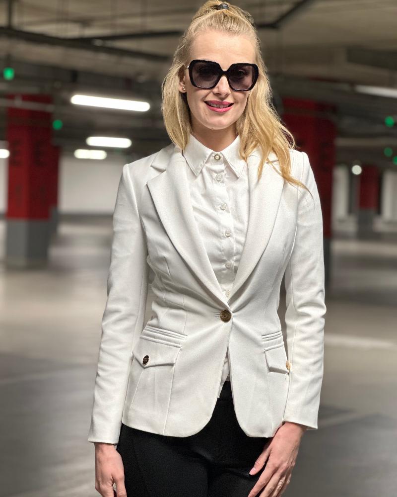 Sako dámské Elisabetta Franchi bílé