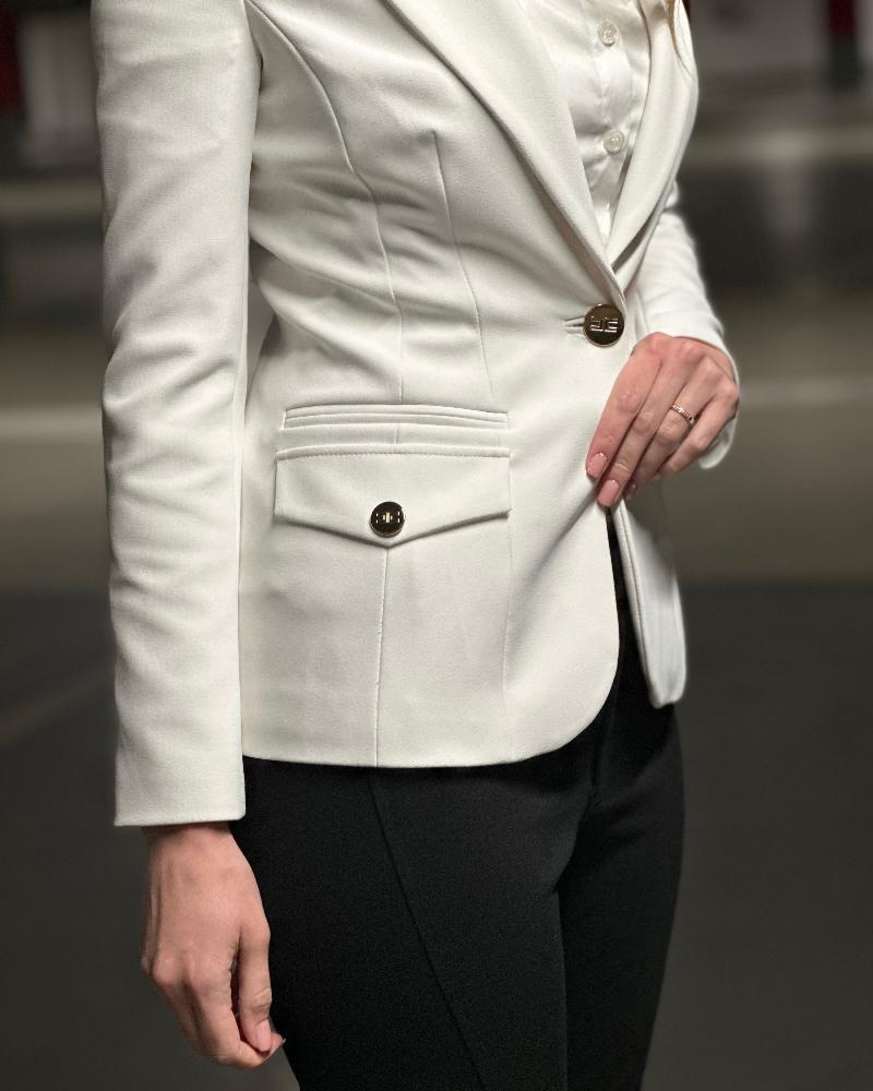 Sako dámské Elisabetta Franchi bílé