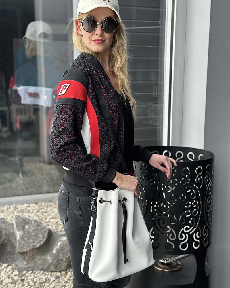 Pinko women's jacket black with lettering