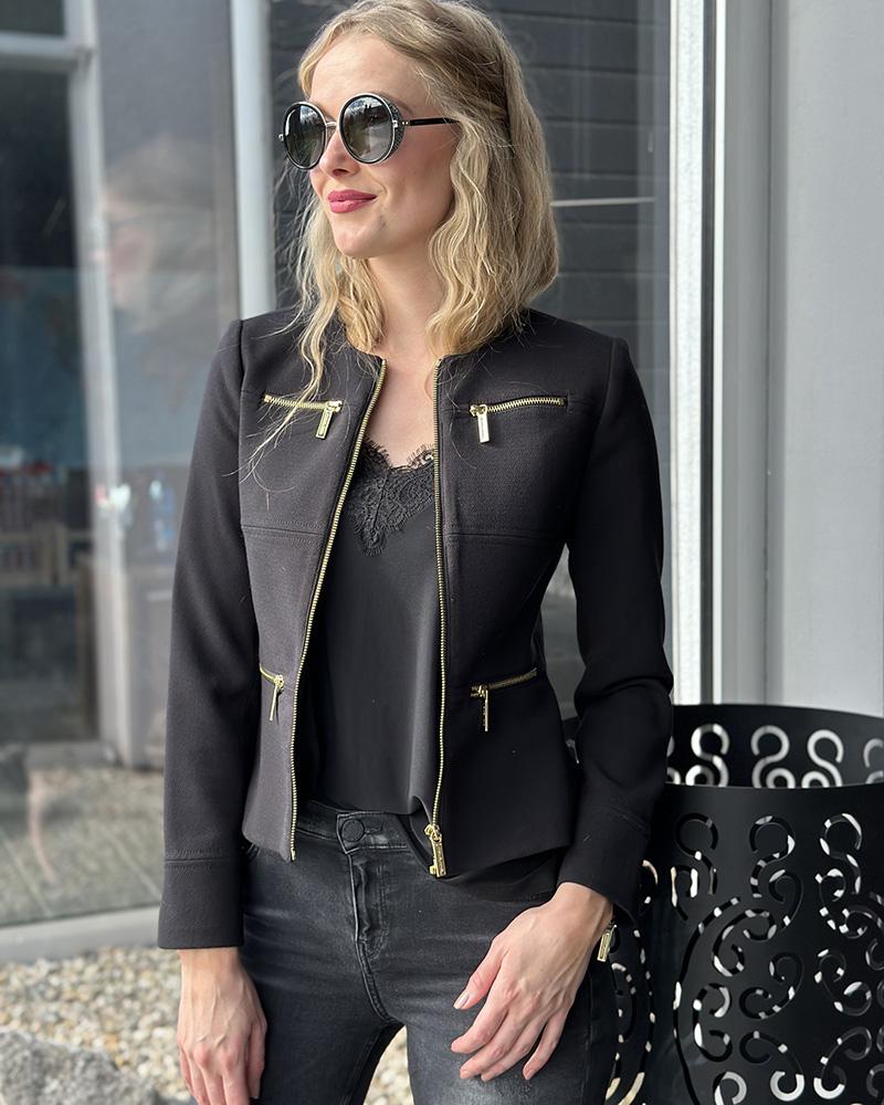 Michael Kors black women's jacket with zip