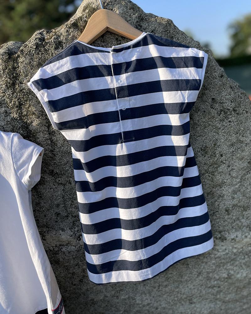 Children's dress Mayoral striped with cherry