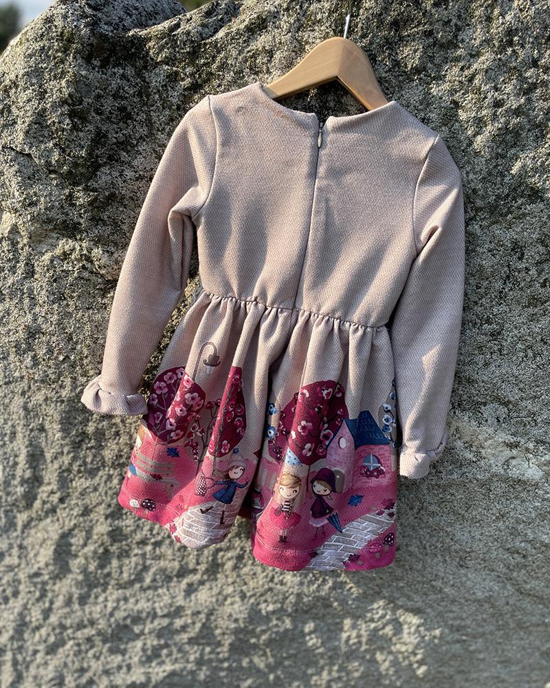 Children's dress Mayoral beige-pink