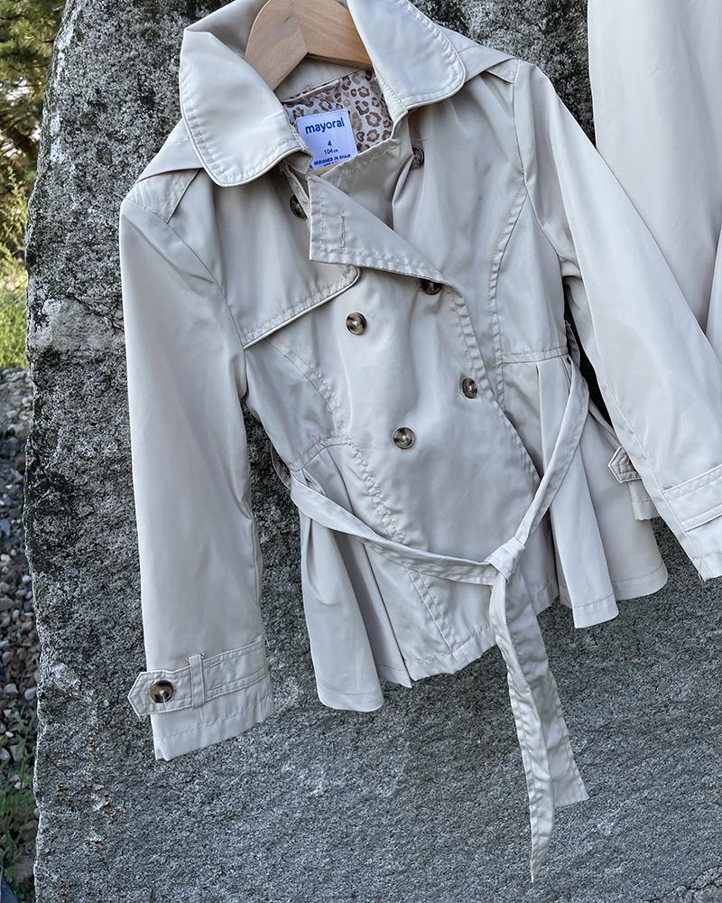 Kabát dětský Mayoral TRENCHCOAT krémový