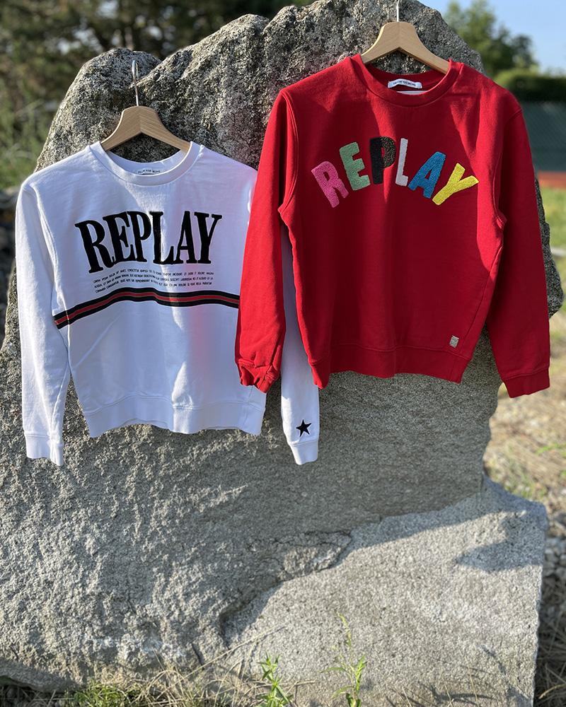 Women's sweatshirt Replay with a colorful inscription