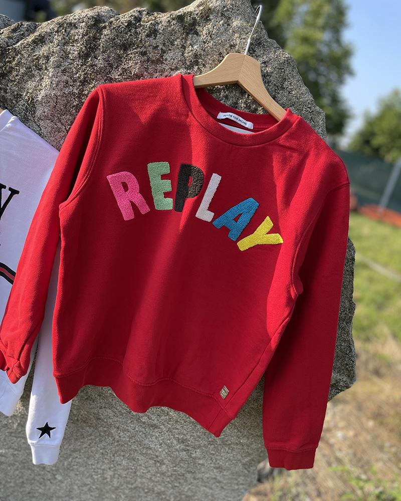 Women's sweatshirt Replay with a colorful inscription