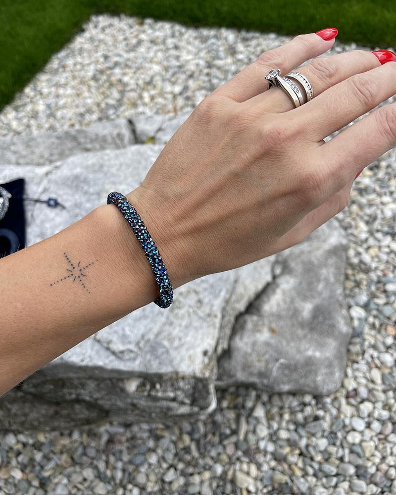 Náramek Swarovski STARDUST SINGLE modrý