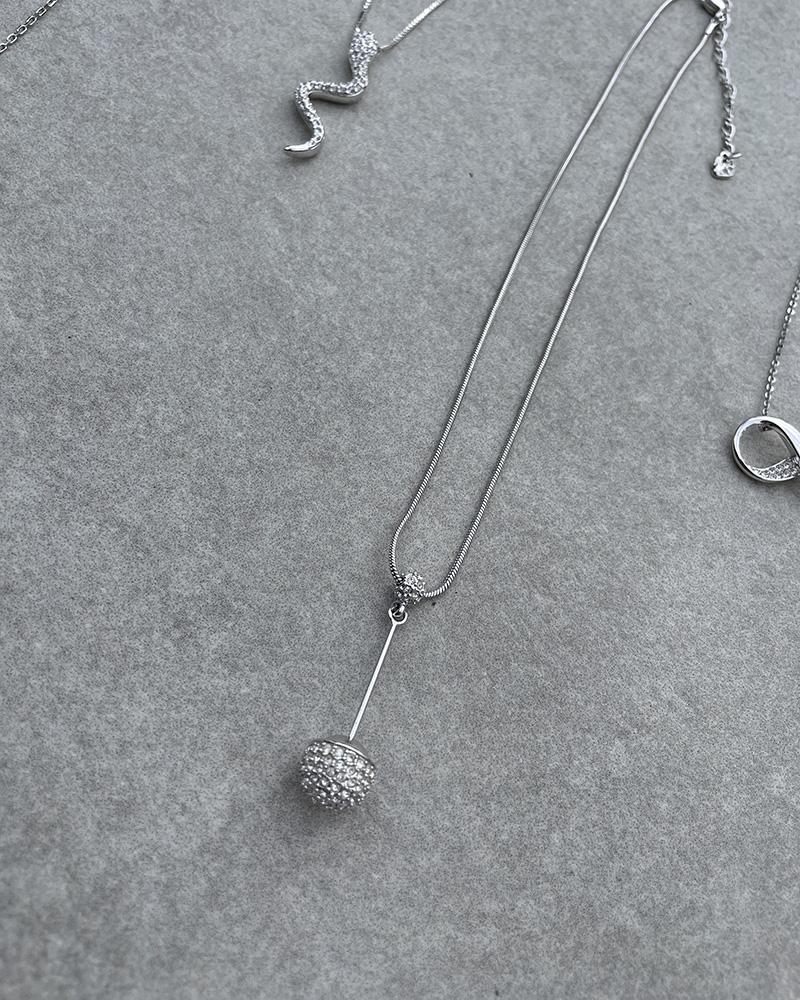 Swarovski silver necklace with ball
