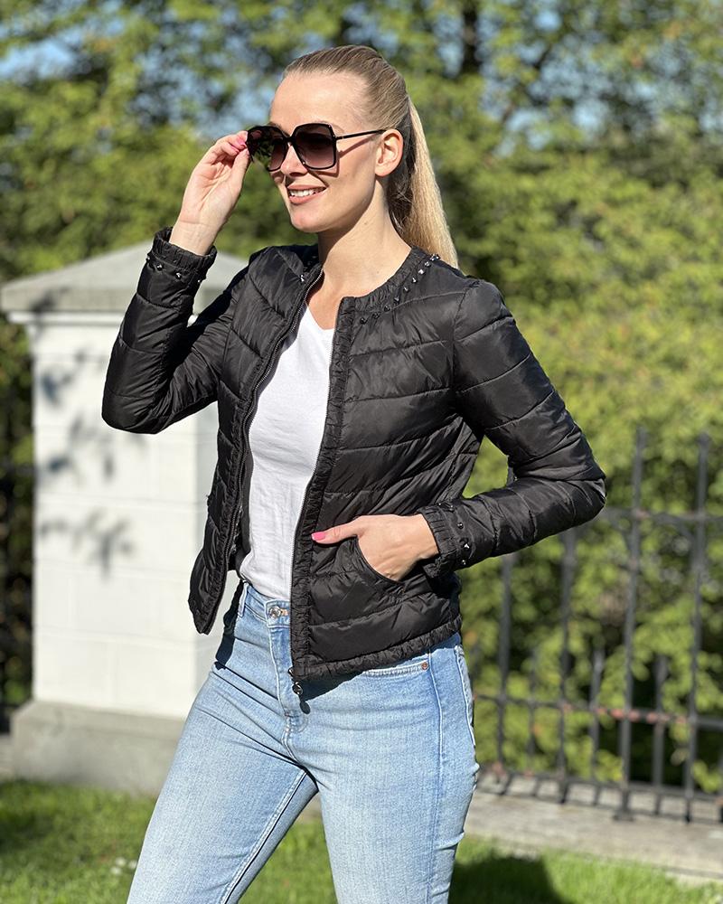 Guess women's jacket black with prints