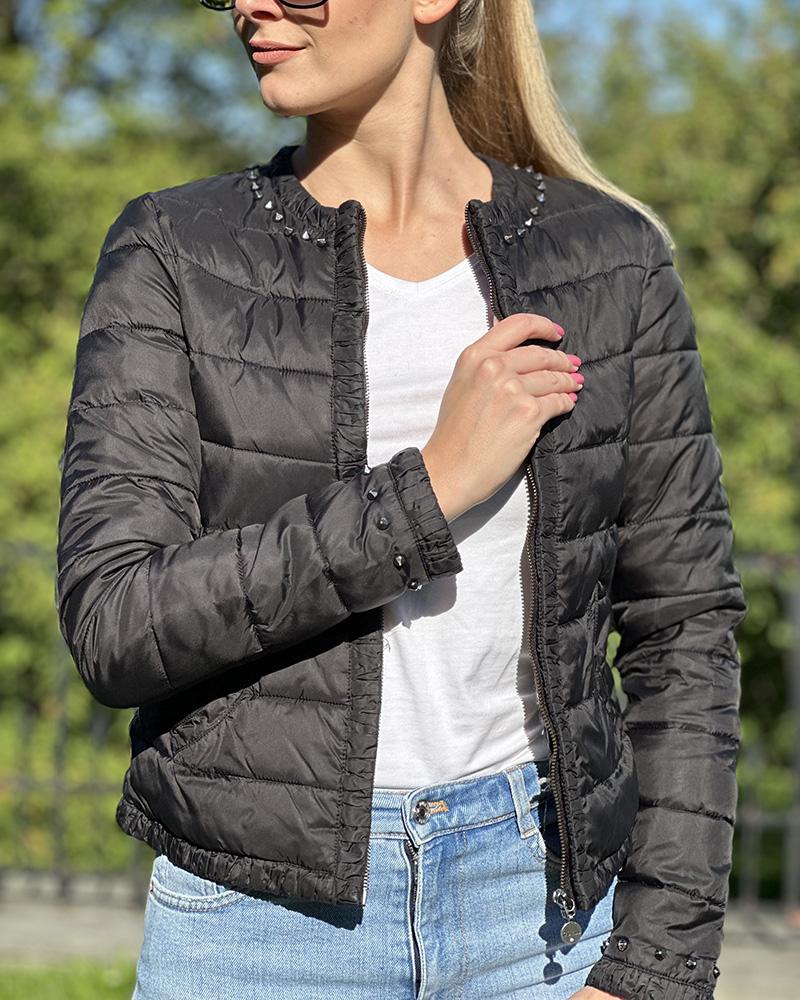 Guess women's jacket black with prints