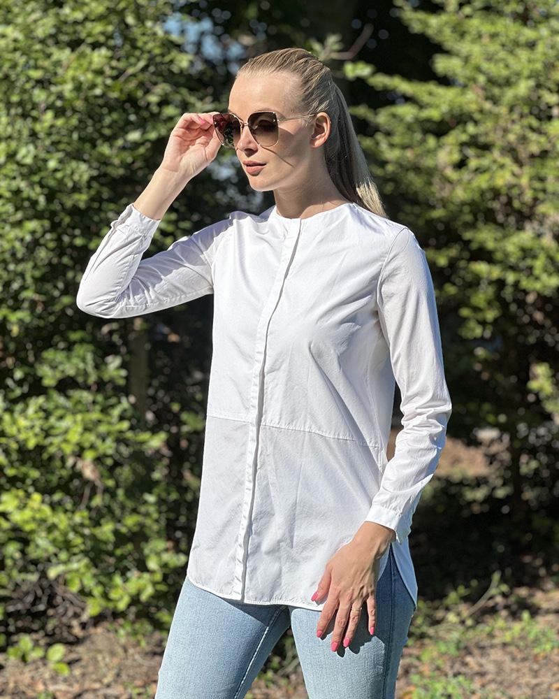 Košile dámská Massimo Dutti bílá s dlouhým rukávem