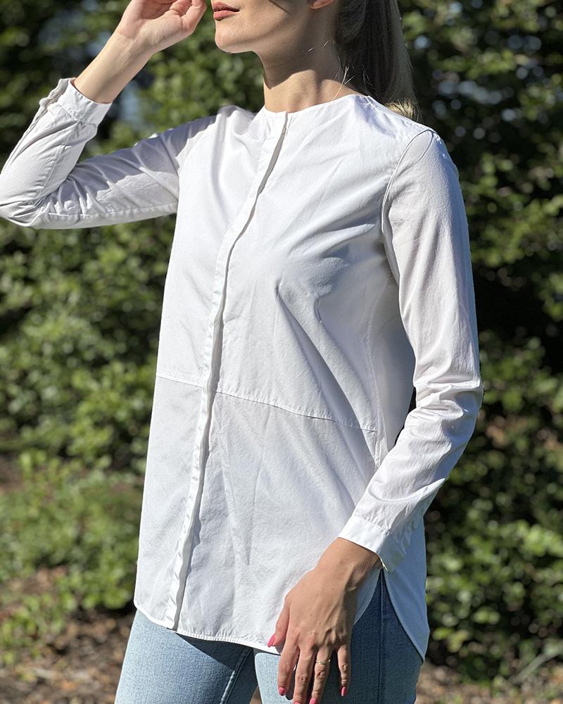 Košile dámská Massimo Dutti bílá s dlouhým rukávem